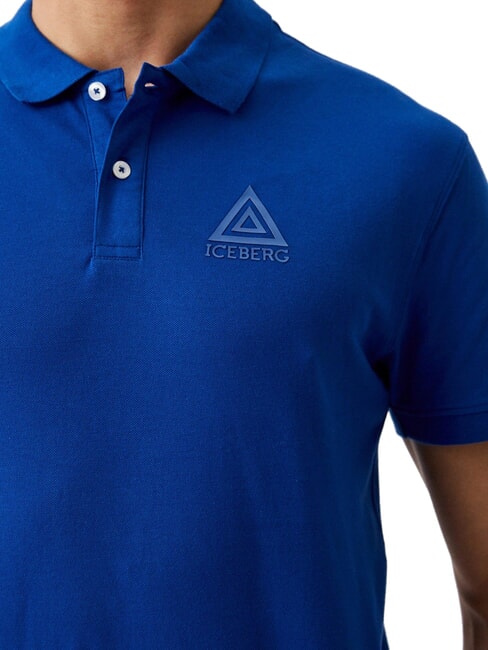 TRIANGLE polo &agrave; manches courtes bleu - chemise polo