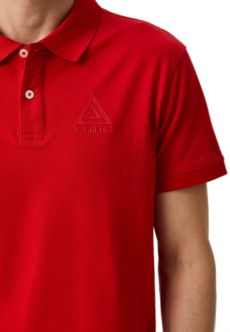TRIANGLE polo &agrave; manches courtes rouge - chemise polo