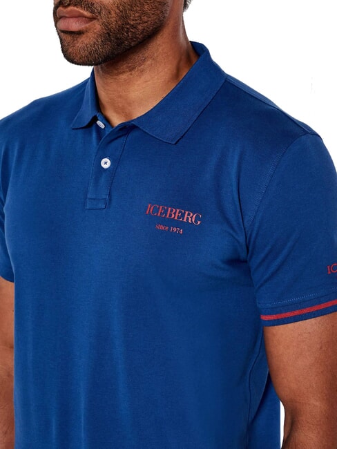BASIC polo en coton bleu - chemise polo