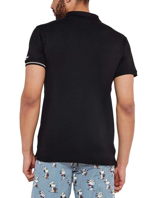 BASIC polo en coton noir - chemise polo