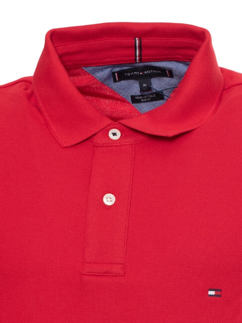TH polo en piqu&eacute; de coton &agrave; manches courtes rouge primaire - chemise polo