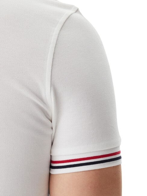 TH TIPPED polo &agrave; manches courtes coupe ajust&eacute;e blanc - chemise polo