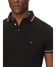 TOMMY HILFIGER TH TIPPED polo &agrave; manches courtes coupe ajust&eacute;e noir - chemise polo - 3