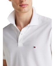 TOMMY HILFIGER TH polo en coton &agrave; manches courtes blanc - chemise polo - 3