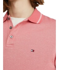 TOMMY HILFIGER TH polo en coton &agrave; manches courtes rose - chemise polo - 3