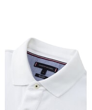 TOMMY HILFIGER TH polo en coton &agrave; manches courtes blanc brillant - chemise polo - 3