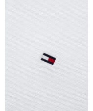 TOMMY HILFIGER TH polo en coton &agrave; manches courtes blanc brillant - chemise polo - 4