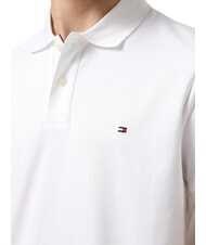 TOMMY HILFIGER TH polo en coton &agrave; manches courtes blanc - chemise polo - 3