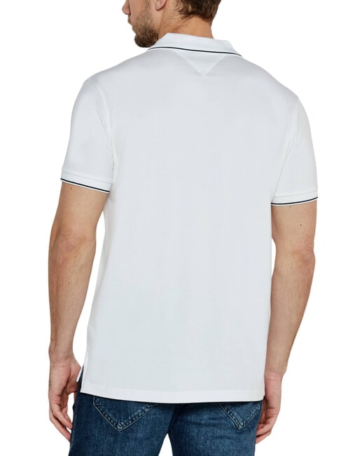 TH polo &agrave; manches courtes avec passepoil blanc - chemise polo