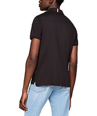 TOMMY HILFIGER TH Polo &agrave; manches courtes avec ruban au col noir - chemise polo - 2