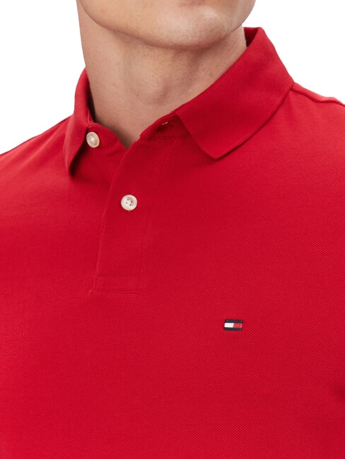 TH polo &agrave; manches courtes coupe classique rouge moyen - chemise polo