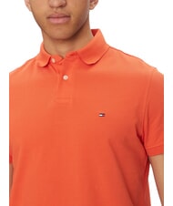 TOMMY HILFIGER TH polo &agrave; manches courtes coupe classique orange &eacute;clatant - chemise polo - 3