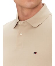 TOMMY HILFIGER TH polo &agrave; manches courtes coupe classique santal - chemise polo - 3