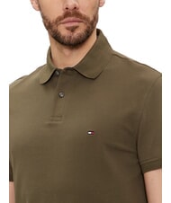 TOMMY HILFIGER TH polo &agrave; manches courtes coupe classique vert arm&eacute;e - chemise polo - 3