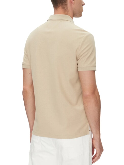 TH Polo &agrave; manches courtes avec broderie monogramme santal - chemise polo