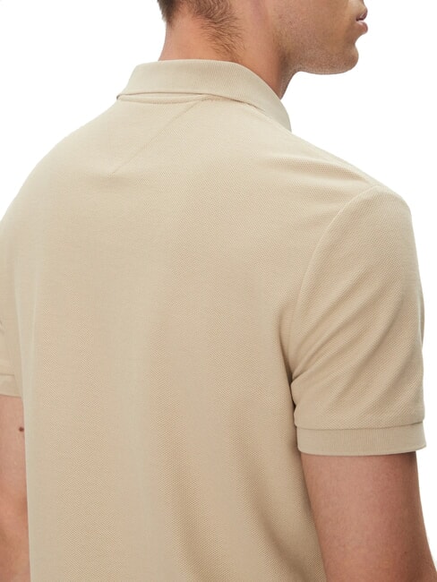 TH Polo &agrave; manches courtes avec broderie monogramme santal - chemise polo