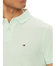 TOMMY HILFIGER TH polo &agrave; manches courtes coupe classique vert opale - chemise polo - 3