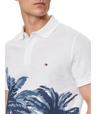 TOMMY HILFIGER TH Polo &agrave; manches courtes imprim&eacute; blanc - chemise polo - 3