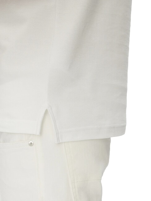 TH Polo &agrave; manches courtes avec broderie monogramme blanc - chemise polo