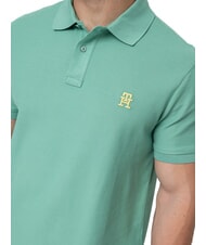 TOMMY HILFIGER TH Polo &agrave; manches courtes avec broderie monogramme Fort Green - chemise polo - 3