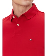 TOMMY HILFIGER TH polo &agrave; manches courtes coupe classique rouge moyen - chemise polo - 3