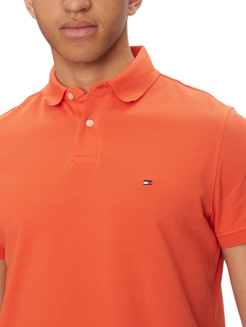 TH polo &agrave; manches courtes coupe classique orange &eacute;clatant - chemise polo