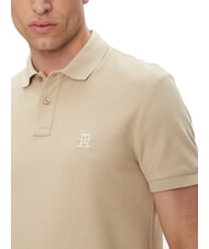 TOMMY HILFIGER TH Polo &agrave; manches courtes avec broderie monogramme santal - chemise polo - 3