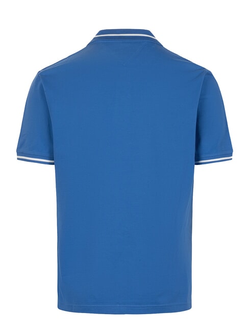 TH JEANS polo &agrave; manches courtes coupe ajust&eacute;e temps bleu - chemise polo