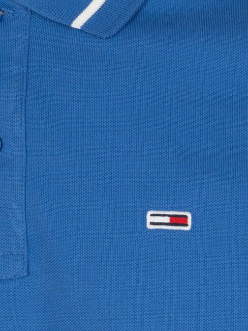 TH JEANS polo &agrave; manches courtes coupe ajust&eacute;e temps bleu - chemise polo
