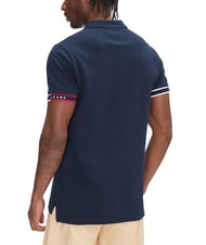 TOMMY HILFIGER TH JEANS Polo &eacute;lastique &agrave; manches courtes avec logo marine nuit noire - chemise polo - 2