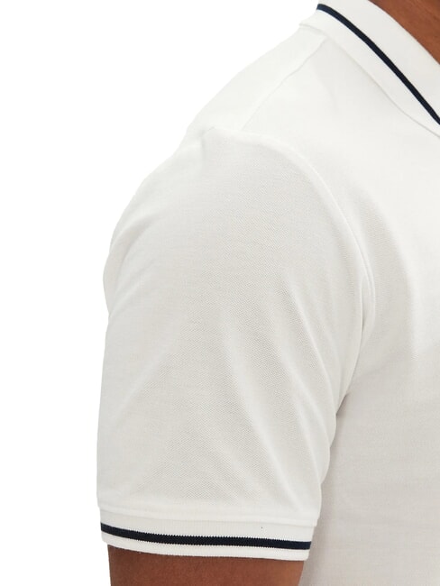 TH JEANS polo &agrave; manches courtes coupe ajust&eacute;e &eacute;cru - chemise polo