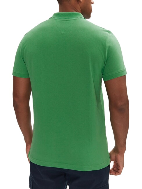 TH JEANS Polo &agrave; manches courtes avec drapeau vert c&ocirc;tier - chemise polo