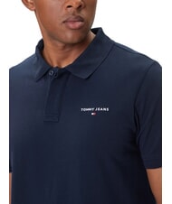 TOMMY HILFIGER TH JEANS Polo &agrave; manches courtes avec logo marine nuit noire - chemise polo - 3