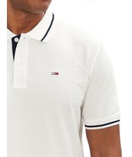 TOMMY HILFIGER TH JEANS polo &agrave; manches courtes coupe ajust&eacute;e &eacute;cru - chemise polo - 3