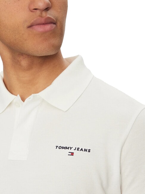 TH JEANS Polo &agrave; manches courtes avec logo &eacute;cru - chemise polo