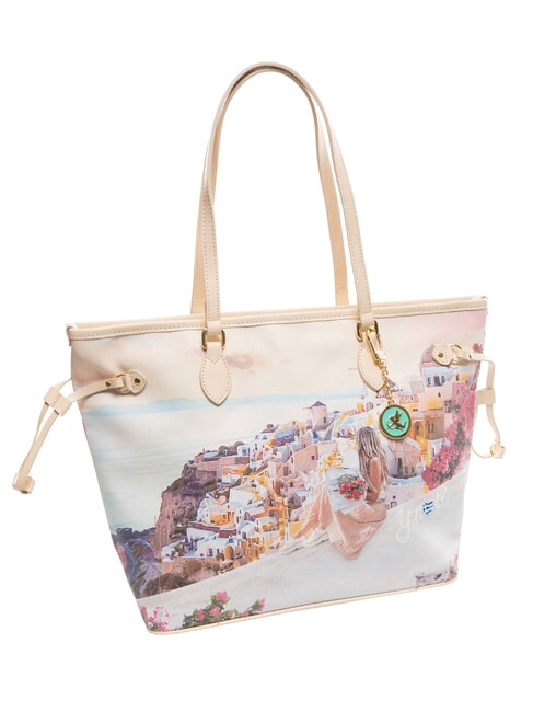 YESBAG Sac de courses imprim&eacute; Coucher de soleil en Gr&egrave;ce - Sacs pour Femme