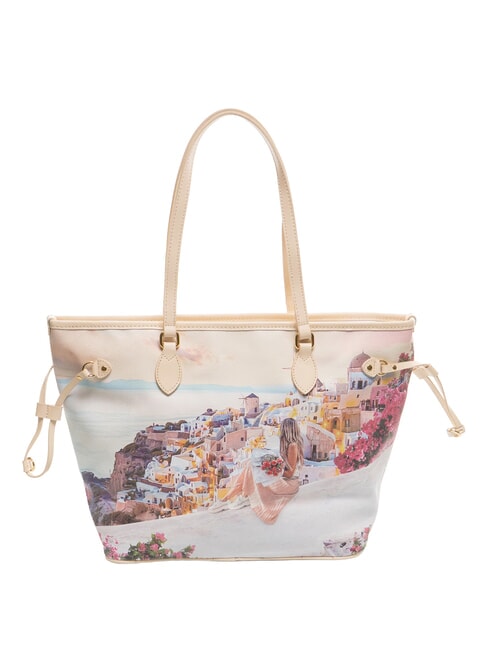 YESBAG Sac de courses imprim&eacute; Coucher de soleil en Gr&egrave;ce - Sacs pour Femme