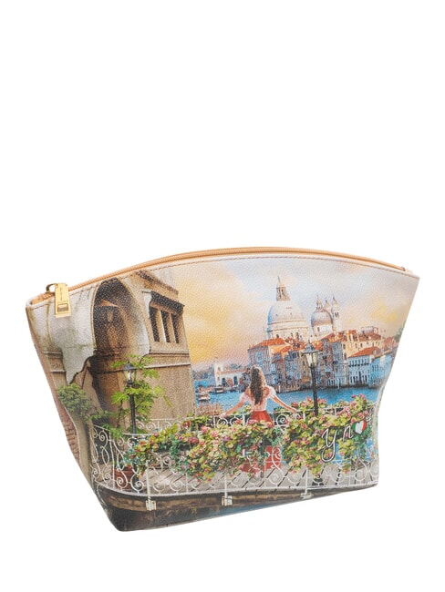 YESBAG Grande trousse de beaut&eacute; &eacute;vas&eacute;e canal fleuri - Trousses