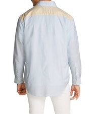 TOMMY HILFIGER TH chemise &agrave; manches longues color block bleu venteux - Chemises pour hommes - 2