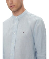 TOMMY HILFIGER TH chemise &agrave; col cor&eacute;en coupe classique bleu venteux - Chemises pour hommes - 3