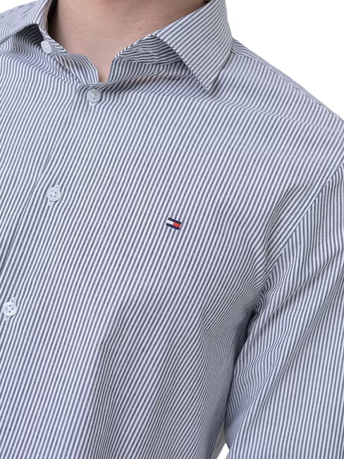 TH chemise &agrave; manches longues saphir fonc&eacute; / rayures blanches - Chemises pour hommes