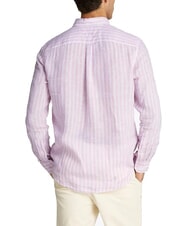 TOMMY HILFIGER TH chemise en lin ray&eacute;e coupe classique rose classique / rayures - Chemises pour hommes - 2