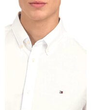 TOMMY HILFIGER TH Chemise en coton stretch &agrave; manches longues PVH Blanc Classique - Chemises pour hommes - 3