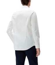 TOMMY HILFIGER TH Chemise en coton stretch &agrave; manches longues blanc classique - Chemises pour hommes - 2