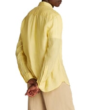TOMMY HILFIGER TH chemise en lin &agrave; manches longues coupe classique citronnelle - Chemises pour hommes - 2