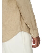 TOMMY HILFIGER TH chemise en lin &agrave; manches longues coupe classique santal - Chemises pour hommes - 4