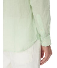 TOMMY HILFIGER TH chemise en lin &agrave; manches longues coupe classique vert opale - Chemises pour hommes - 4