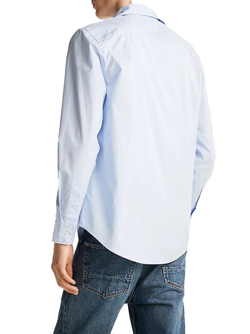 TH Chemise en coton &agrave; manches longues doux bleu - Chemises pour hommes