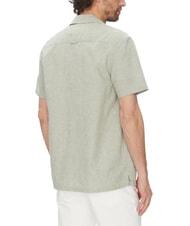 TOMMY HILFIGER TH JEANS Chemise &agrave; manches courtes en lin et coton Aruba Vert - Chemises pour hommes - 2