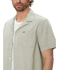 TOMMY HILFIGER TH JEANS Chemise &agrave; manches courtes en lin et coton Aruba Vert - Chemises pour hommes - 3